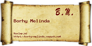 Borhy Melinda névjegykártya